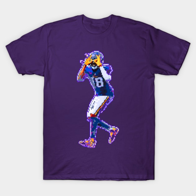 Griddy justin jefferson pixel art T-Shirt by Qrstore